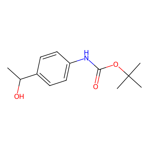 Tert-butyl N-[4-(1-hydroxyethyl)phenyl]carbamate structure