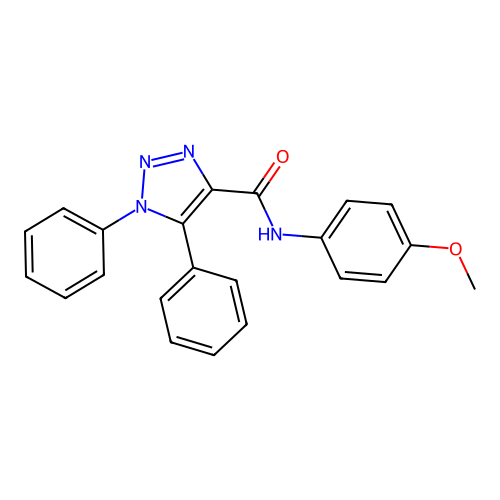 N-(4-methoxyphenyl)-1,5-diphenyl-1H-1,2,3-triazole-4-carboxamide structure
