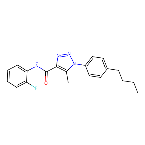 1-(4-butylphenyl)-N-(2-fluorophenyl)-5-methyl-1H-1,2,3-triazole-4-carboxamide structure