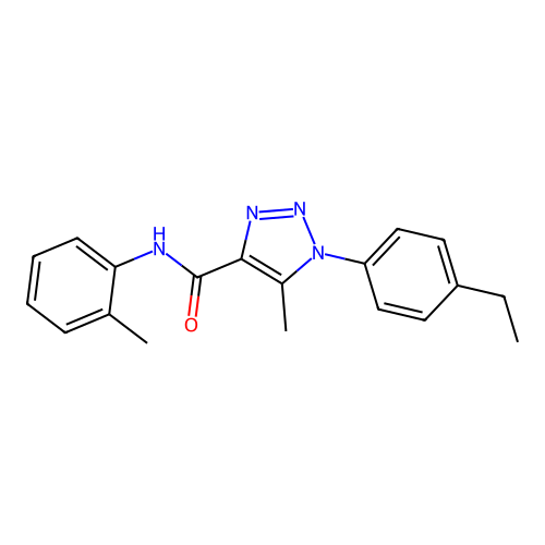 1-(4-ethylphenyl)-5-methyl-N-(2-methylphenyl)-1H-1,2,3-triazole-4-carboxamide structure