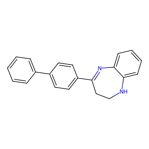4-Biphenyl-4-YL-2,3-dihydro-1H-benzo[B][1,4]diazepine structure