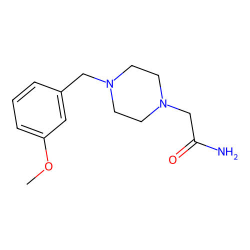 2-[4-[(3-Methoxyphenyl)methyl]piperazin-1-yl]acetamide structure