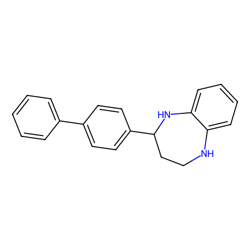 2-Biphenyl-4-YL-2,3,4,5-tetrahydro-1H-benzo[B][1,4]diazepine structure