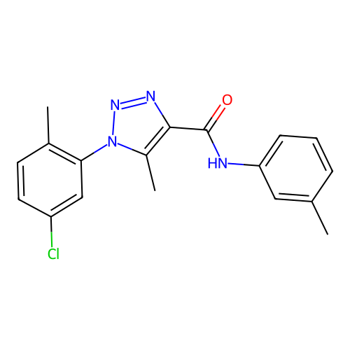 1-(5-chloro-2-methylphenyl)-5-methyl-N-(3-methylphenyl)-1H-1,2,3-triazole-4-carboxamide structure