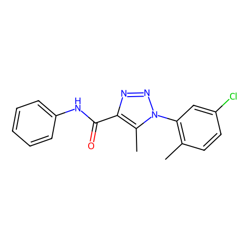 1-(5-chloro-2-methylphenyl)-5-methyl-N-phenyl-1H-1,2,3-triazole-4-carboxamide structure