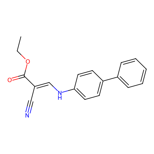 3-(Biphenyl-4-ylamino)-2-cyano-acrylic acid ethyl ester structure