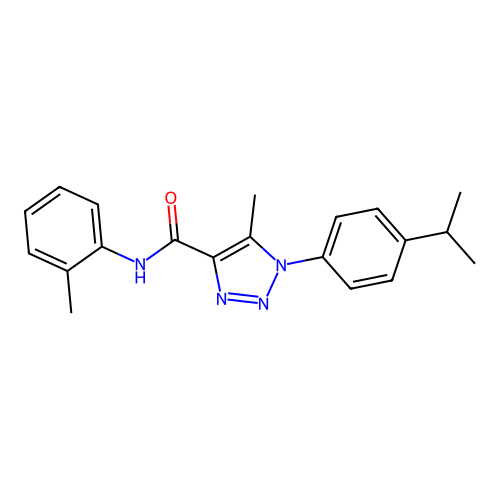 5-methyl-N-(2-methylphenyl)-1-(4-propan-2-ylphenyl)triazole-4-carboxamide structure