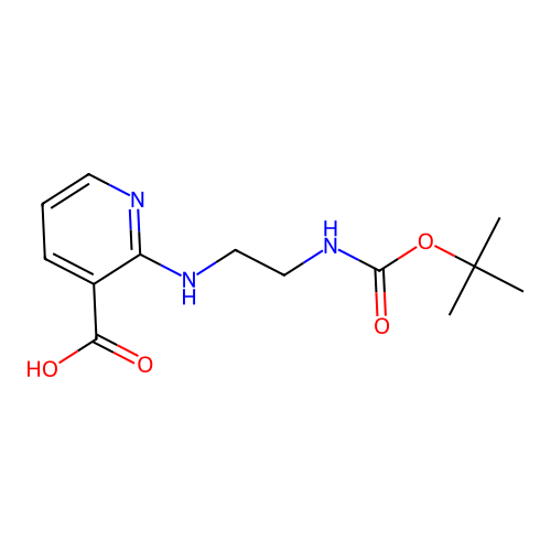 2-(2-Tert-butoxycarbonylamino-ethylamino)-nicotinic acid structure