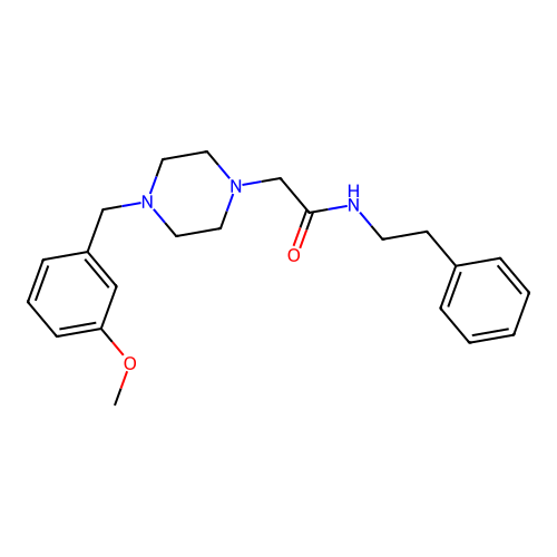 2-{4-[(3-methoxyphenyl)methyl]piperazinyl}-N-(2-phenylethyl)acetamide structure