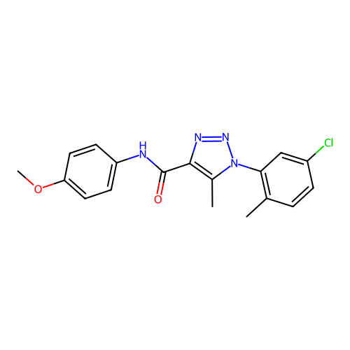 1-(5-chloro-2-methylphenyl)-N-(4-methoxyphenyl)-5-methyl-1H-1,2,3-triazole-4-carboxamide structure