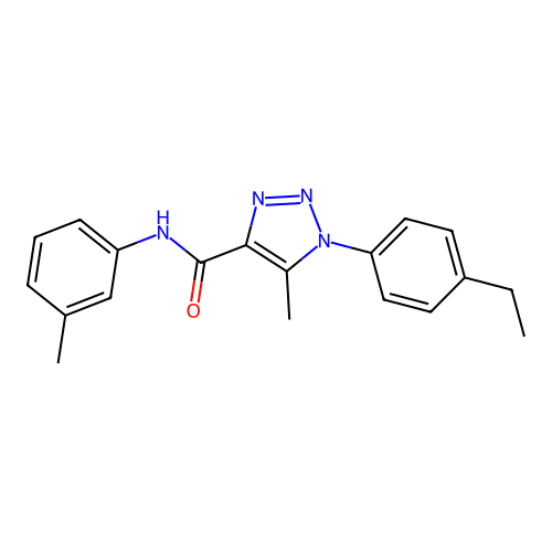1-(4-ethylphenyl)-5-methyl-N-(3-methylphenyl)-1H-1,2,3-triazole-4-carboxamide structure