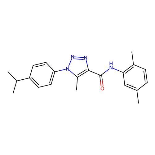 N-(2,5-dimethylphenyl)-5-methyl-1-[4-(propan-2-yl)phenyl]-1H-1,2,3-triazole-4-carboxamide structure