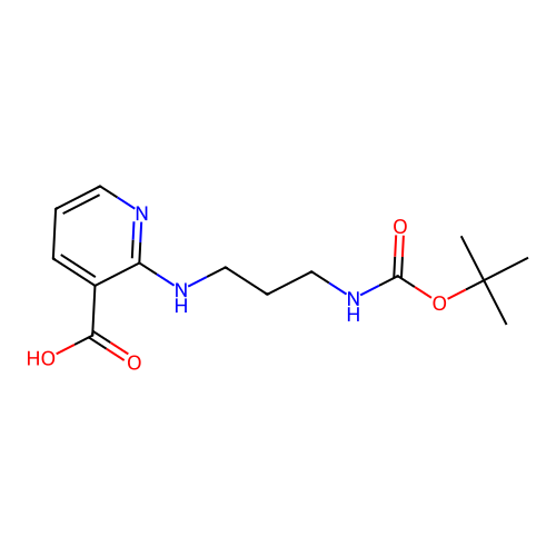 2-(3-tert-Butoxycarbonylamino-propylamino)-nicotinic acid structure