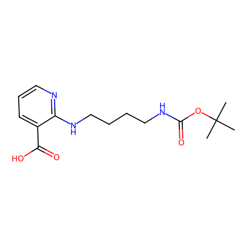 2-(4-tert-Butoxycarbonylamino-butylamino)-nicotinic acid structure