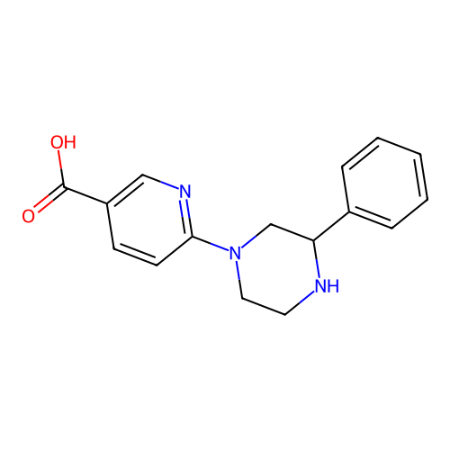 6-(3-Phenylpiperazin-1-yl)nicotinic acid structure
