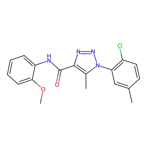 1-(2-chloro-5-methylphenyl)-N-(2-methoxyphenyl)-5-methyl-1H-1,2,3-triazole-4-carboxamide structure