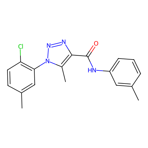 1-(2-chloro-5-methylphenyl)-5-methyl-N-(m-tolyl)-1H-1,2,3-triazole-4-carboxamide structure