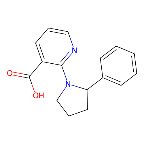 2-(2-phenylpyrrolidin-1-yl)pyridine-3-carboxylic Acid structure