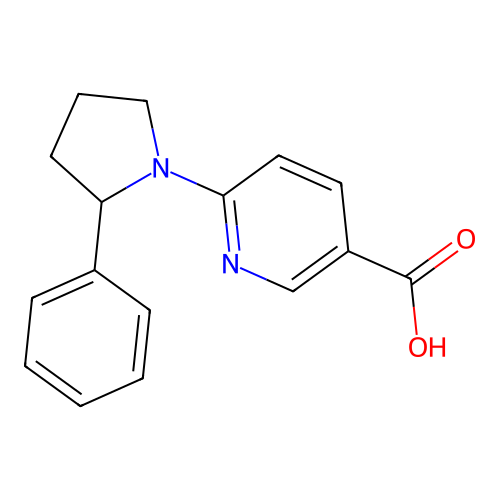6-(2-phenylpyrrolidin-1-yl)pyridine-3-carboxylic Acid structure