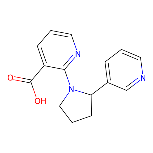 2-[2-(Pyridin-3-yl)pyrrolidin-1-yl]pyridine-3-carboxylic acid structure
