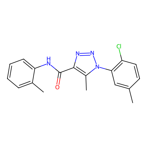 1-(2-chloro-5-methylphenyl)-5-methyl-N-(2-methylphenyl)triazole-4-carboxamide structure