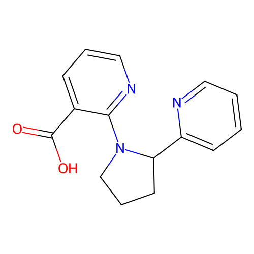 2-[2-(Pyridin-2-yl)pyrrolidin-1-yl]pyridine-3-carboxylic acid structure