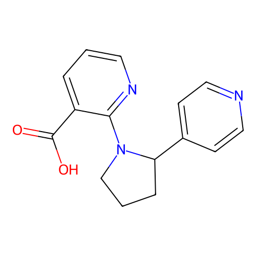 2-[2-(Pyridin-4-yl)pyrrolidin-1-yl]pyridine-3-carboxylic acid structure
