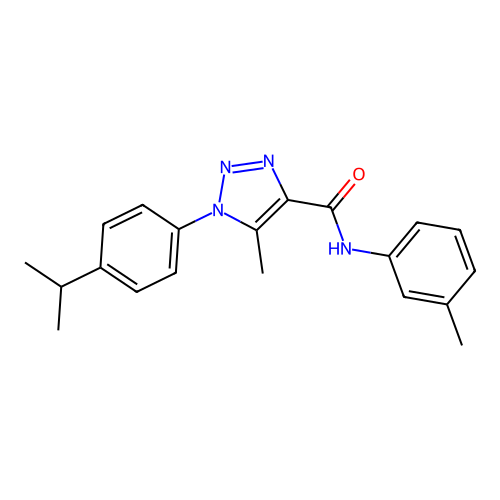 1-(4-isopropylphenyl)-5-methyl-N-(m-tolyl)-1H-1,2,3-triazole-4-carboxamide structure