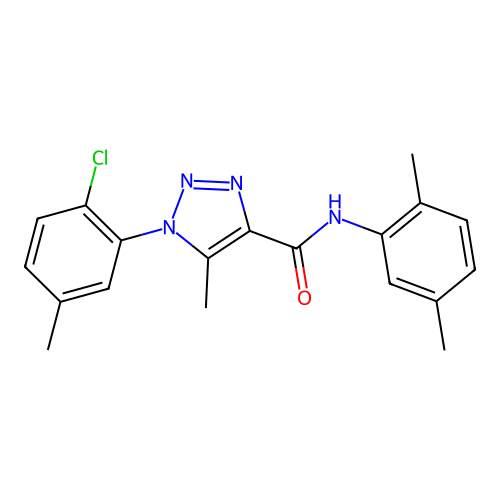 1-(2-chloro-5-methylphenyl)-N-(2,5-dimethylphenyl)-5-methyl-1H-1,2,3-triazole-4-carboxamide structure