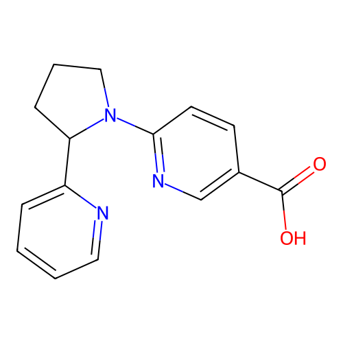 6-[2-(Pyridin-2-yl)pyrrolidin-1-yl]pyridine-3-carboxylic acid structure