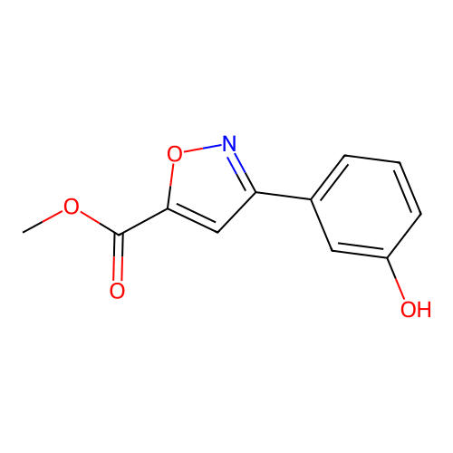 Methyl 3-(3-hydroxyphenyl)-1,2-oxazole-5-carboxylate structure