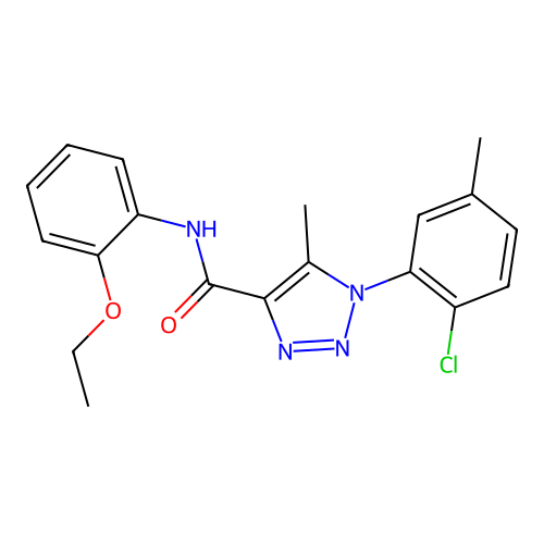 1-(2-chloro-5-methylphenyl)-N-(2-ethoxyphenyl)-5-methyl-1H-1,2,3-triazole-4-carboxamide structure
