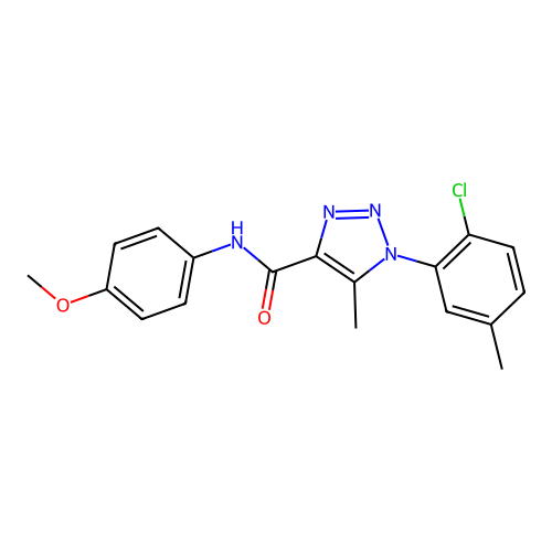 1-(2-chloro-5-methylphenyl)-N-(4-methoxyphenyl)-5-methyltriazole-4-carboxamide structure