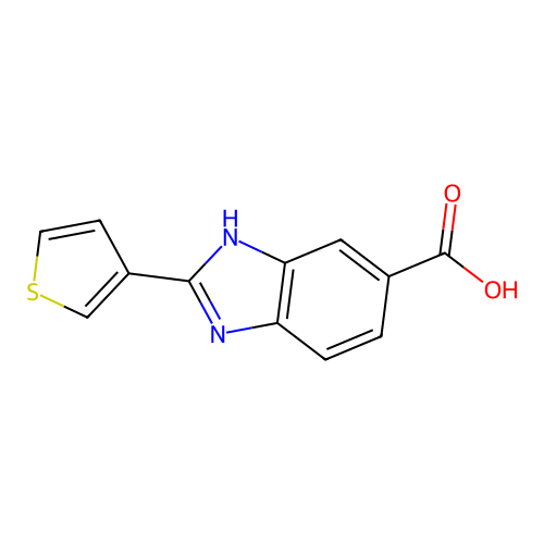 2-thiophen-3-yl-3H-benzoimidazole-5-carboxylic Acid structure