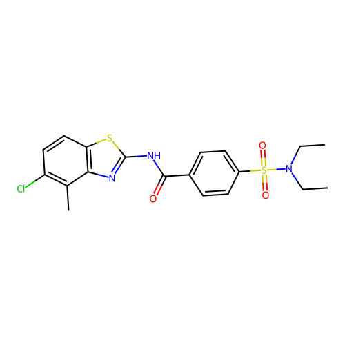 N-(5-chloro-4-methyl-1,3-benzothiazol-2-yl)-4-(diethylsulfamoyl)benzamide structure