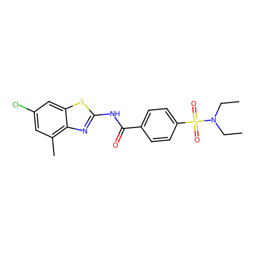 N-(6-chloro-4-methyl-1,3-benzothiazol-2-yl)-4-(diethylsulfamoyl)benzamide structure