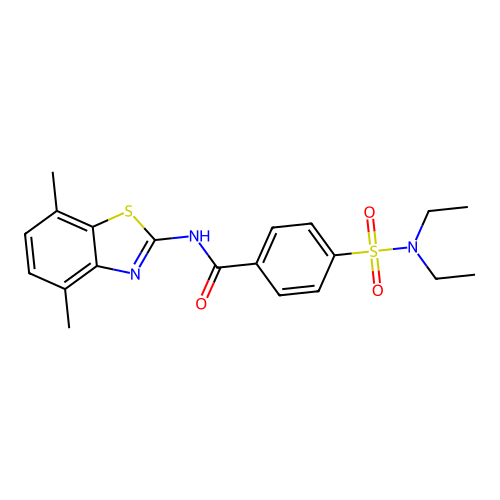 4-(diethylsulfamoyl)-N-(4,7-dimethyl-1,3-benzothiazol-2-yl)benzamide structure