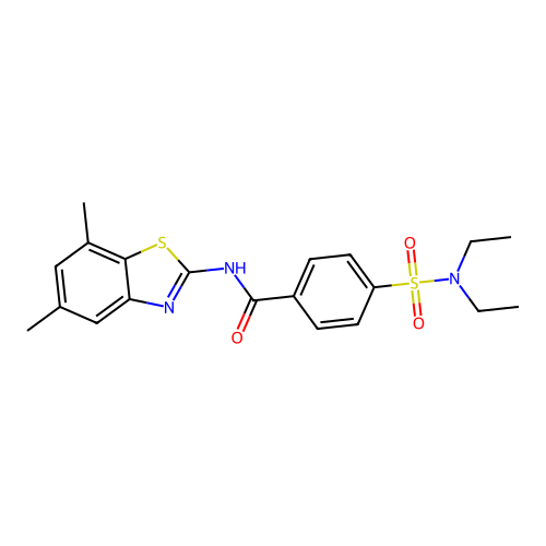 4-(diethylsulfamoyl)-N-(5,7-dimethyl-1,3-benzothiazol-2-yl)benzamide structure