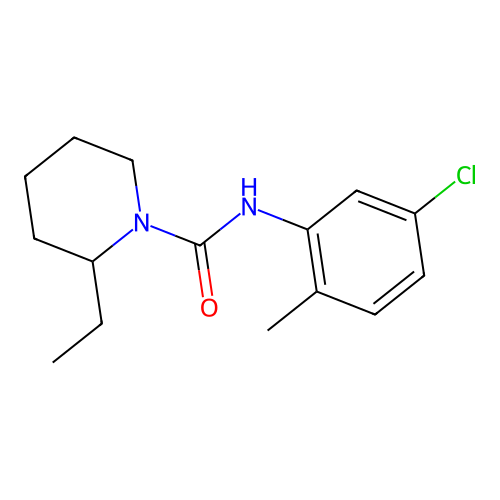 N-(5-chloro-2-methylphenyl)-2-ethylpiperidine-1-carboxamide structure
