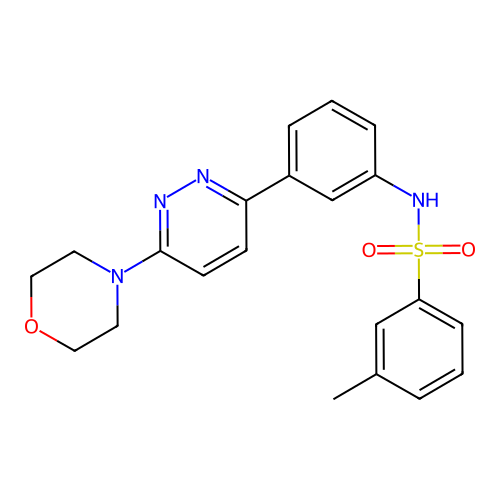 3-methyl-N-[3-(6-morpholin-4-ylpyridazin-3-yl)phenyl]benzenesulfonamide structure