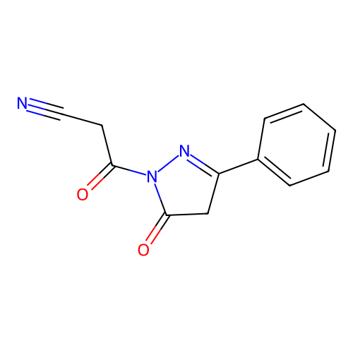 3-oxo-3-(5-oxo-3-phenyl-4H-pyrazol-1-yl)propanenitrile structure