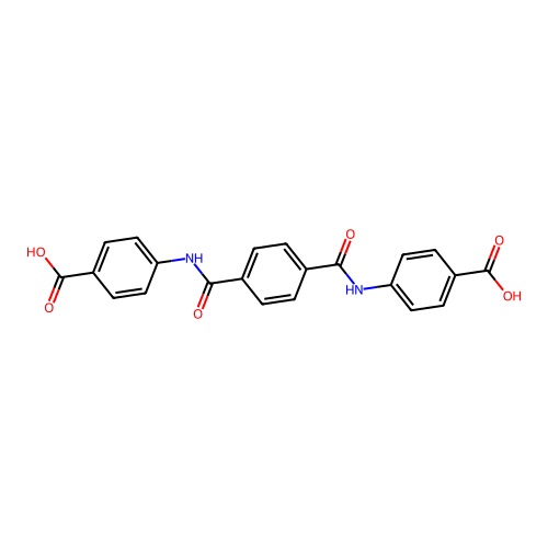 4-[[4-[(4-Carboxyphenyl)carbamoyl]benzoyl]amino]benzoic acid structure