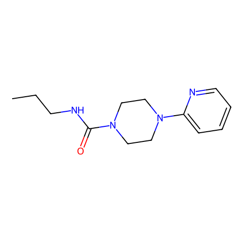 N-propyl-4-(pyridin-2-yl)piperazine-1-carboxamide structure