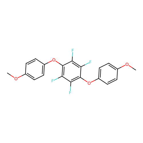 Benzene, 1,2,4,5-tetrafluoro-3,6-bis(4-methoxyphenoxy)- structure