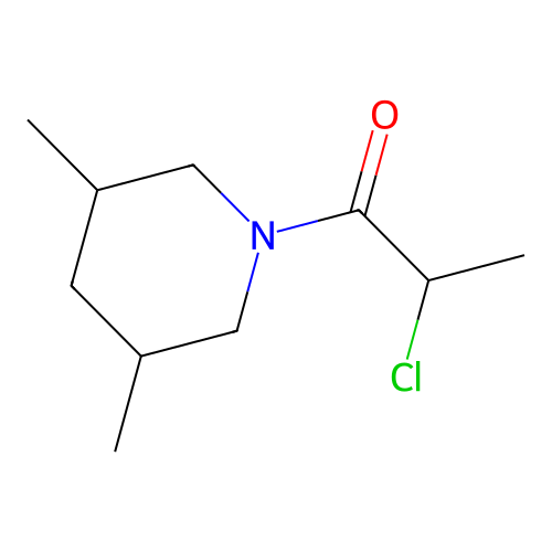 Piperidine, 1-(2-chloro-1-oxopropyl)-3,5-dimethyl- structure