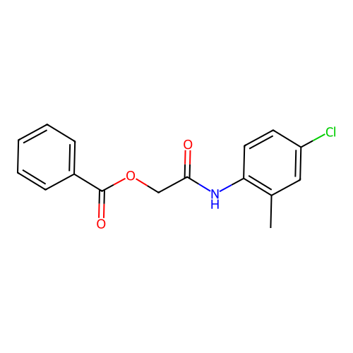 2-(Benzoyloxy)-N-(4-chloro-2-methylphenyl)acetamide structure