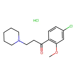 (4'-Chloro-2'-methoxy-3-piperidino)propiophenone hydrochloride structure