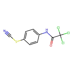 Thiocyanic acid, 4-((trichloroacetyl)amino)phenyl ester structure