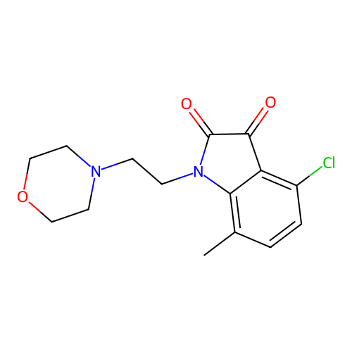 4-chloro-7-methyl-1-[2-(morpholin-4-yl)ethyl]-1H-indole-2,3-dione structure
