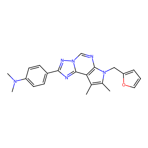 C22H22N6O structure